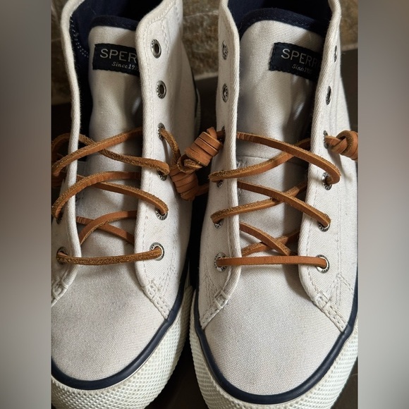Sperry Women's Crest High Top Textile Sneakers Size 5 - Picture 10 of 13
